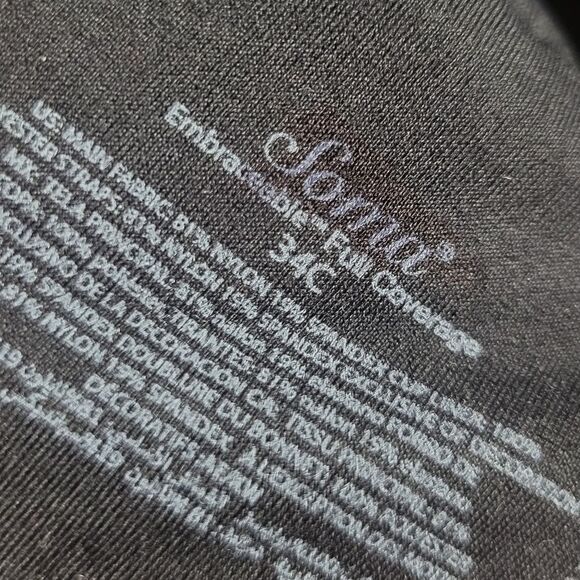 Soma Embraceable Full Coverage Black Bra, 34C NEW W/O TAG - Picture 3 of 3